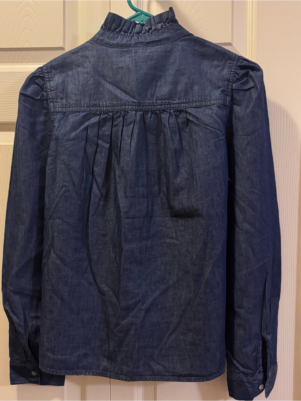 H&M Ruffle-Neck Denim Top - Picture 5 of 6